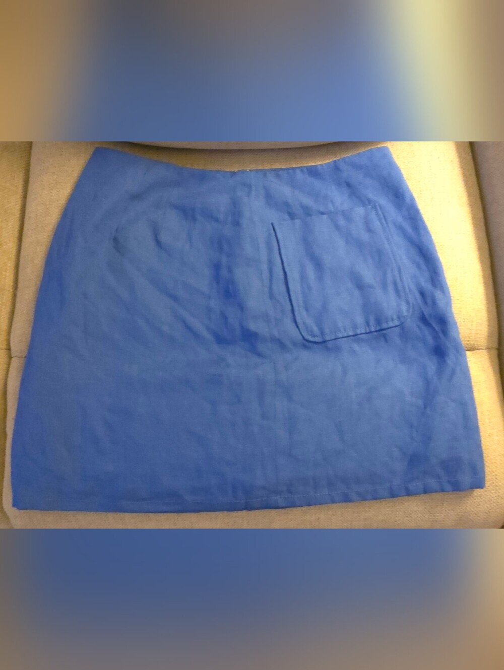 LOFT Royal Blue Mini Skirt with Front Patch Pocket